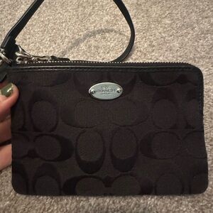 Coach Black Wristlet